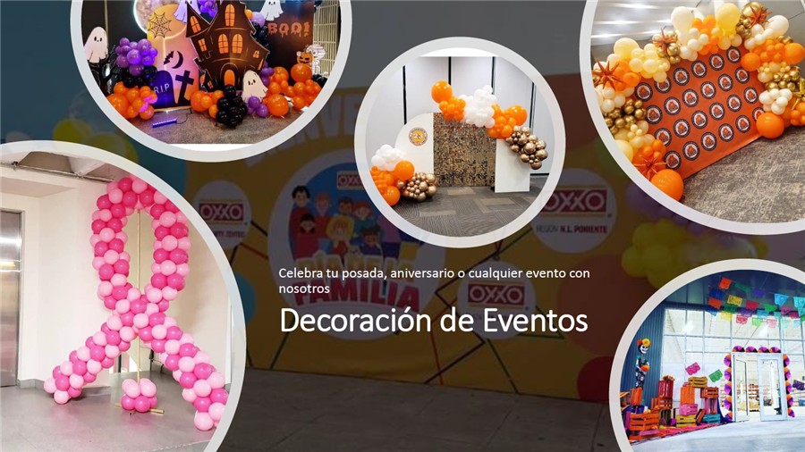 Decoración con globos y ambientación de eventos del catálogo TULAH